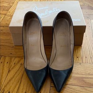 Christian Louboutin So Kate Black Leather Shoes